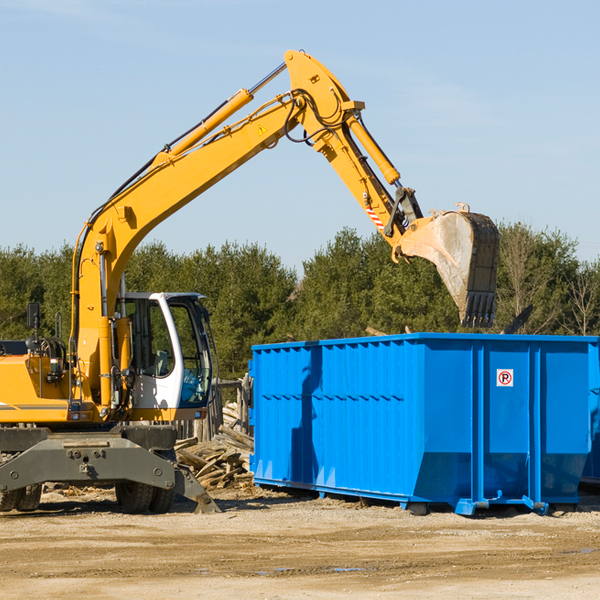 how does a residential dumpster rental service work in Franklinville